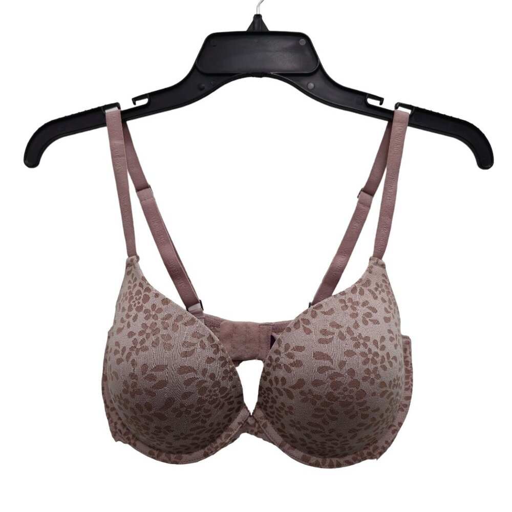 Adore Me Dusty Rose Floral Lace T-Shirt Bra